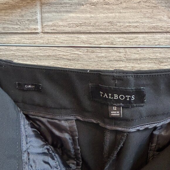 đź’™Talbots Black Slacks Trousers Pants Curvy Size 12 - Picture 3 of 6
